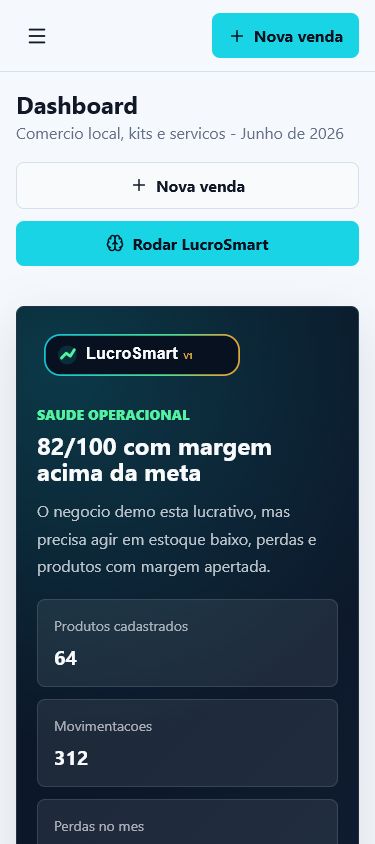 Dashboard mobile do Nexipe Gestao